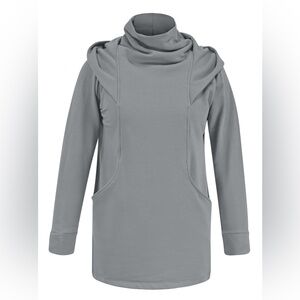 Kiya Tomlin Uptown Hoodie in Neutral Grey
